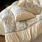 French Vintage Floral Pink Bedding Set