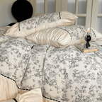 French Vintage Floral Pink Bedding Set