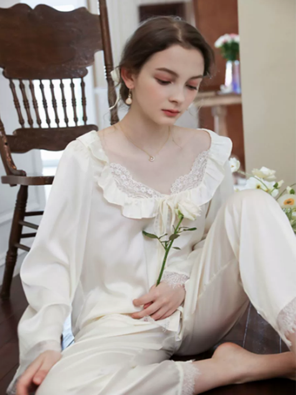 Elegant Rose Satin Dream Pajama