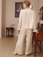 Beige Blossom Elegance Nightgown