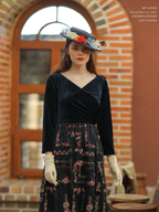 Velvety Symphony of Elegance Dress