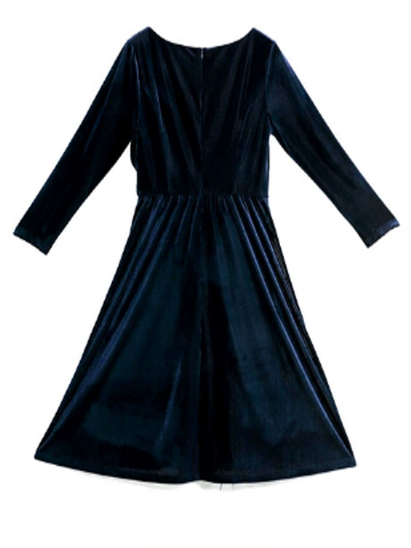 Velvety Symphony of Elegance Dress