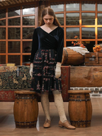Velvety Symphony of Elegance Dress
