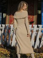 Beige Serenity of Knit Dress