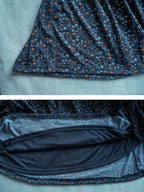 Navy Blossom in Retro Dress