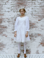 Pure Lily Embroidery Dress