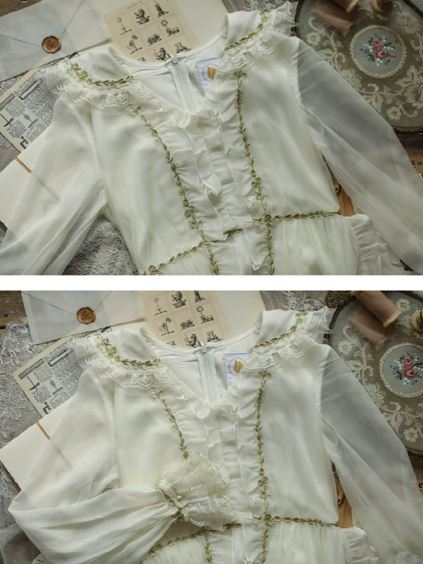 Fairy's Gold Embroidery Dress