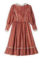 Autumn's Flaming Whisper Dress