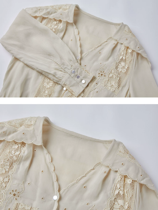 Autumn's Serene Verse Dress