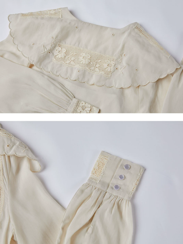 Autumn's Serene Verse Dress