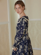 Vintage Floral Frill Dress