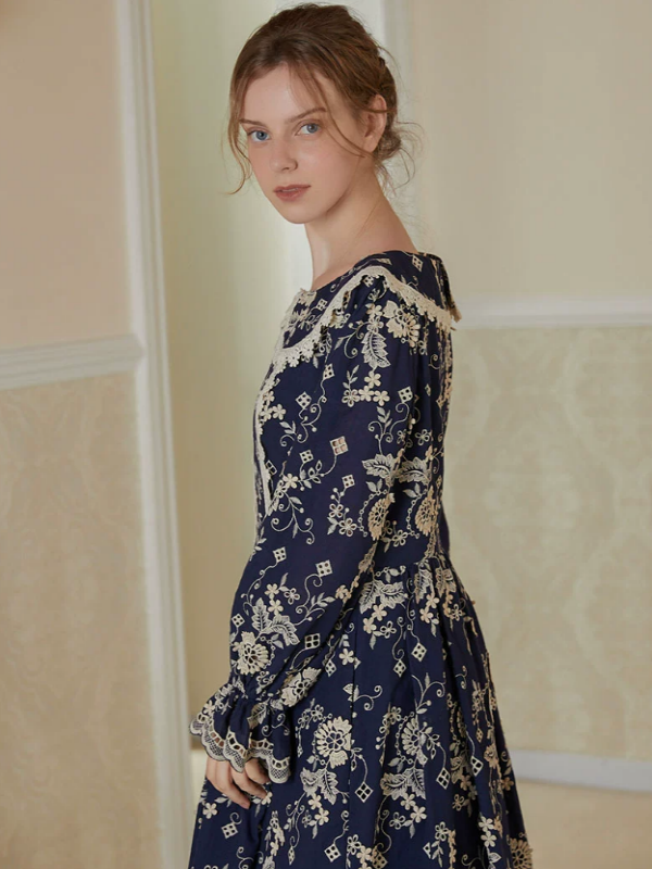 Vintage Floral Frill Dress