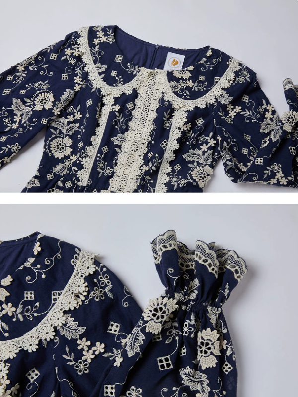 Vintage Floral Frill Dress