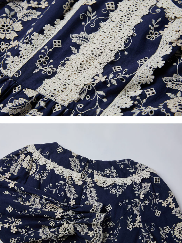 Vintage Floral Frill Dress