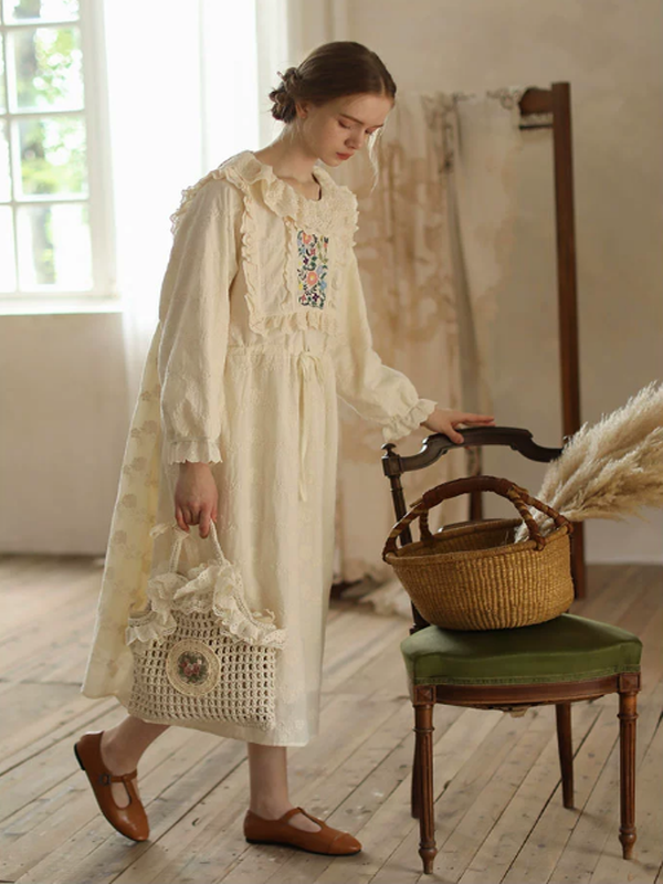 Sunlit Floral Lace Dress