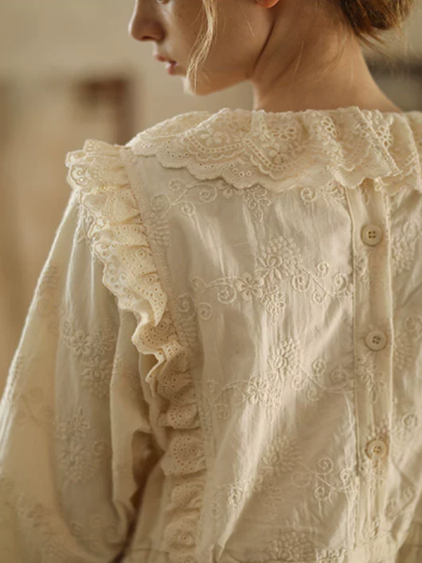 Sunlit Floral Lace Dress