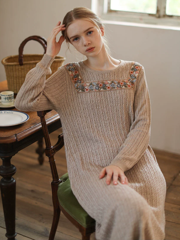 Enchanted Winter Blossom Dress