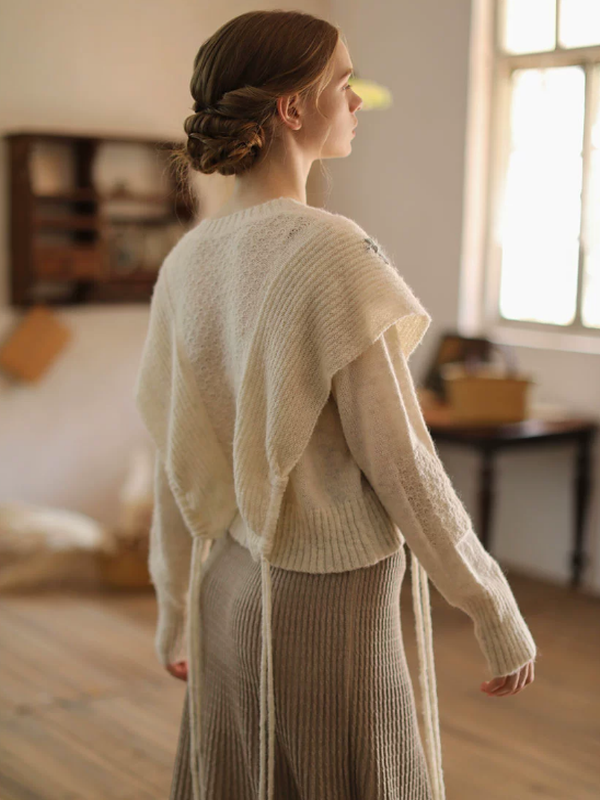 Embroidered Floral V-Neck Sweater
