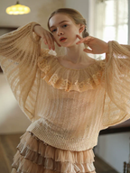 Elegant Forest Lace Frill Knit
