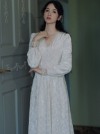 Swan Elegance Floral Dress