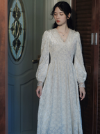 Swan Elegance Floral Dress