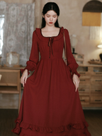 French Wine Elegance Dress