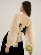 Velvet Chiffon Harmony French Dress