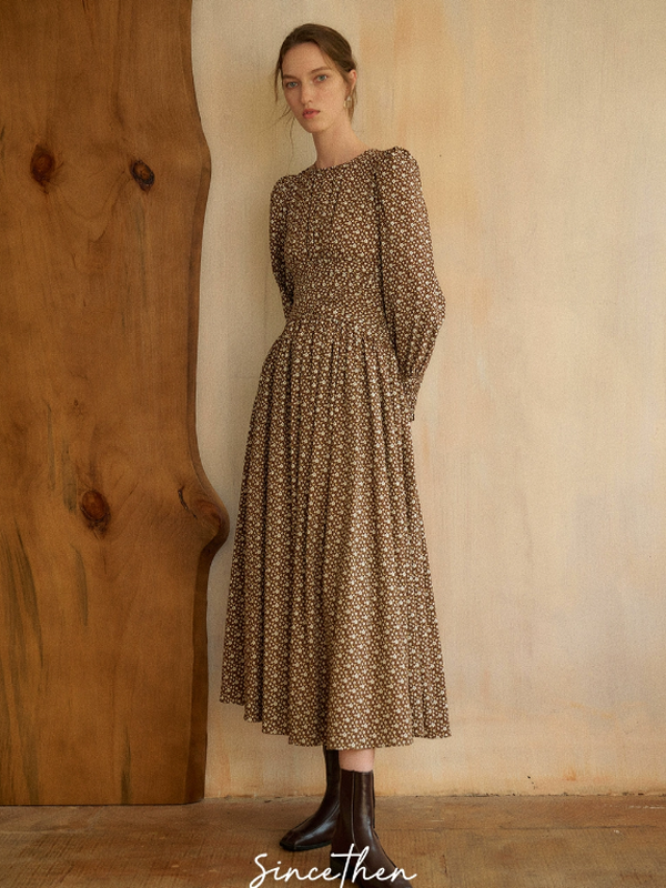 Autumn Melody Floral Dress