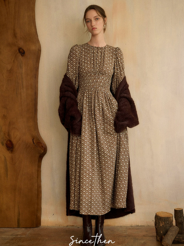 Autumn Melody Floral Dress