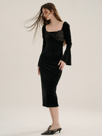 Starry Velvet Elegance Dress