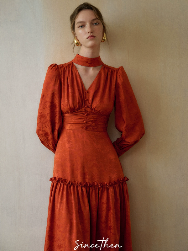 Vintage Blossom Elegance Dress