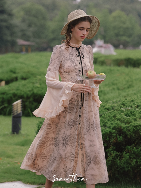 Vintage Pink Chiffon Elegance