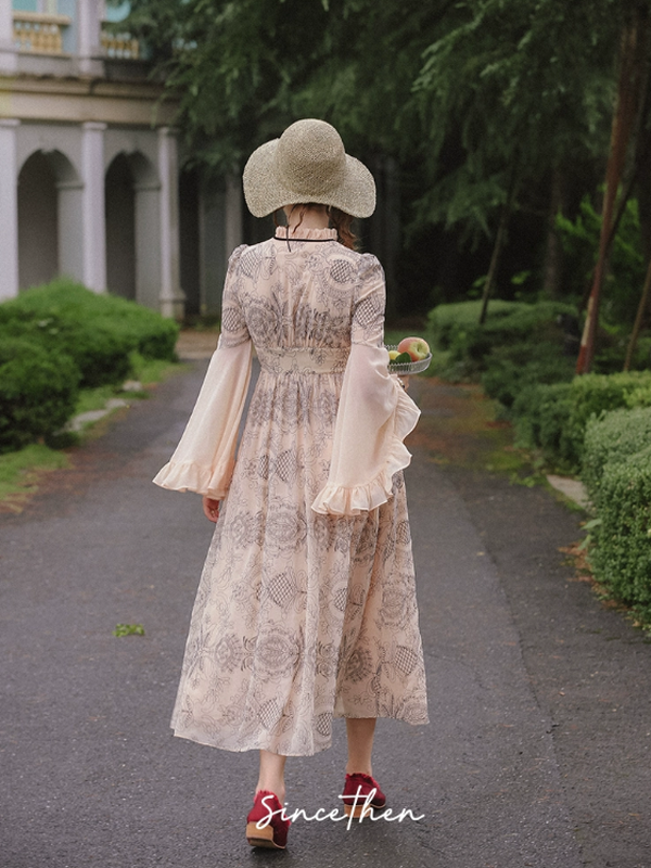 Vintage Pink Chiffon Elegance