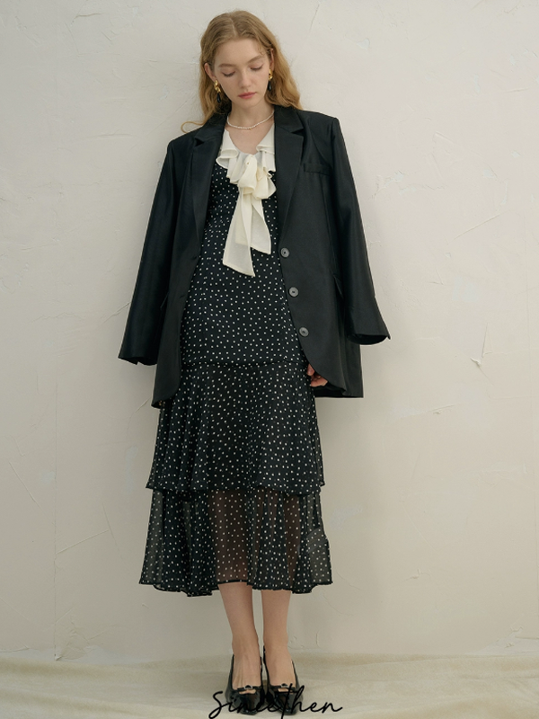 Stellar Romance French Polka Dress