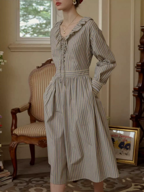 Striped Cottage Comfort Dress