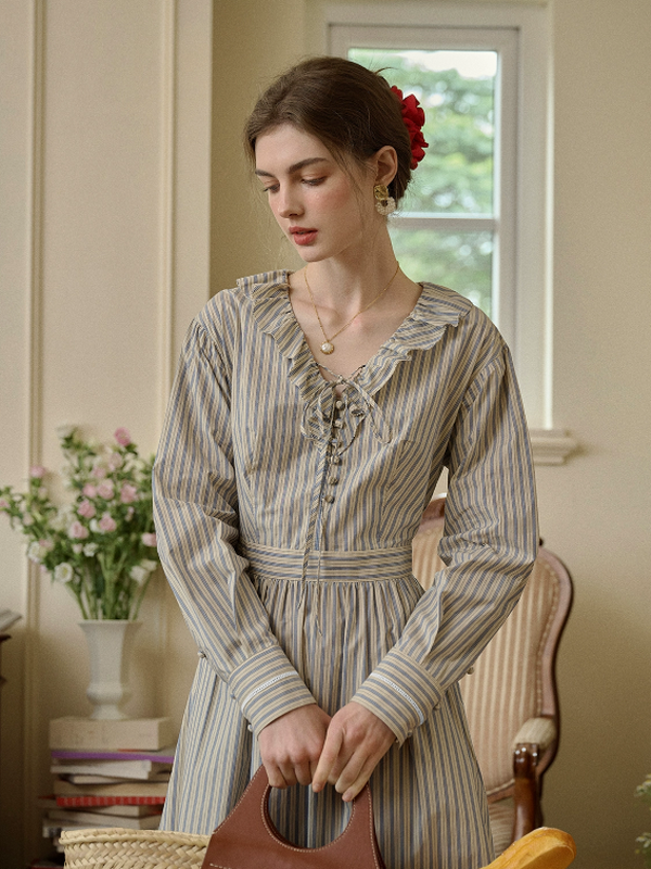 Striped Cottage Comfort Dress