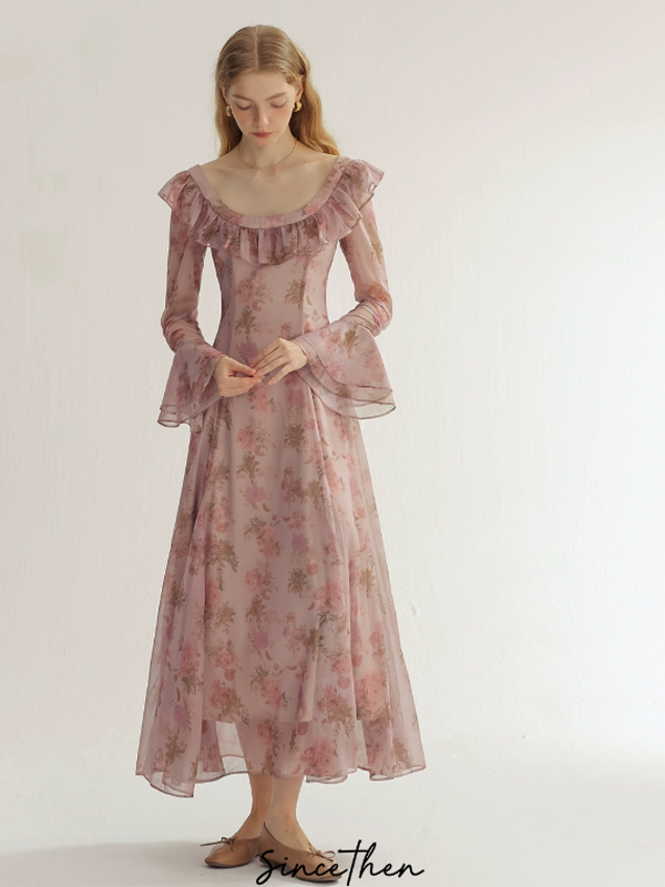 Sunlit Rose Elegance Dress