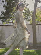 Vintage Moss Elegance Dress