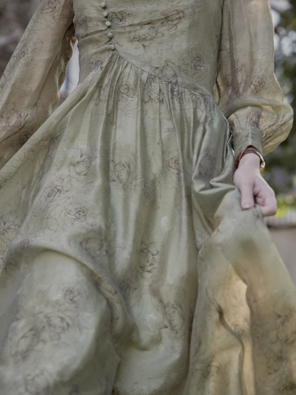 Vintage Moss Elegance Dress