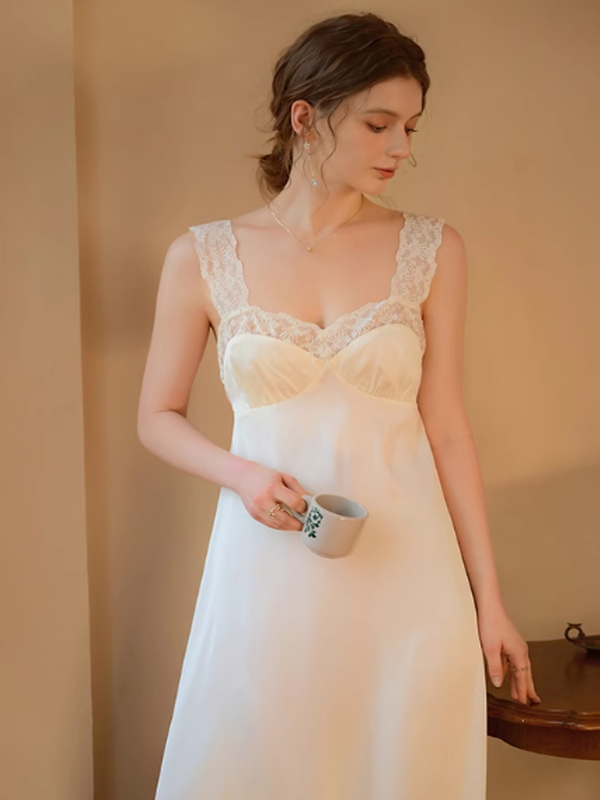 Elegant Whisper Night Dress Ensemble