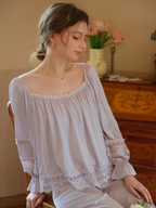Lavender Dream Lace-Trimmed Pajama