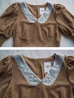 Golden Elegance Victorian Dress