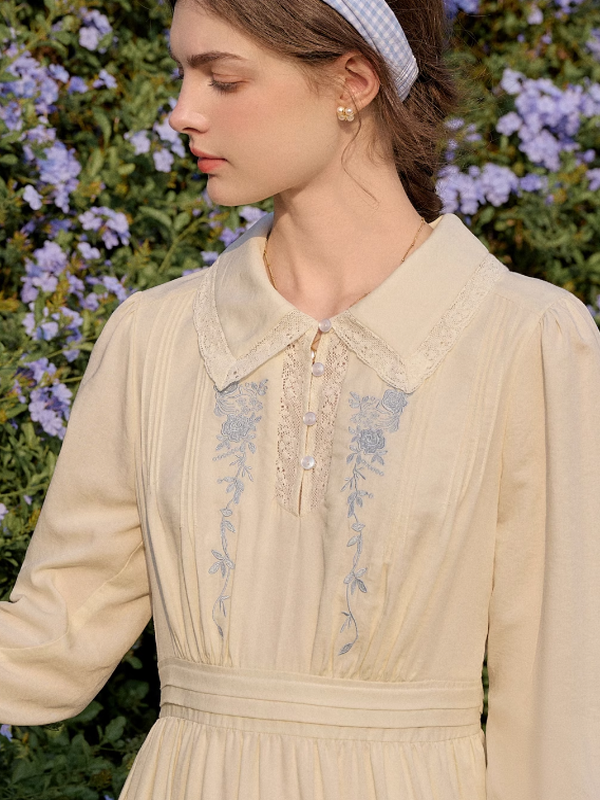French Blossom Ivory Dress