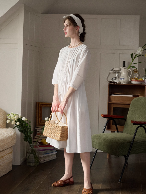 Spring Delight Monochrome Dress