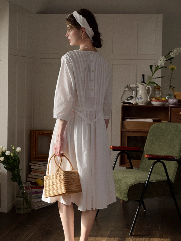 Spring Delight Monochrome Dress