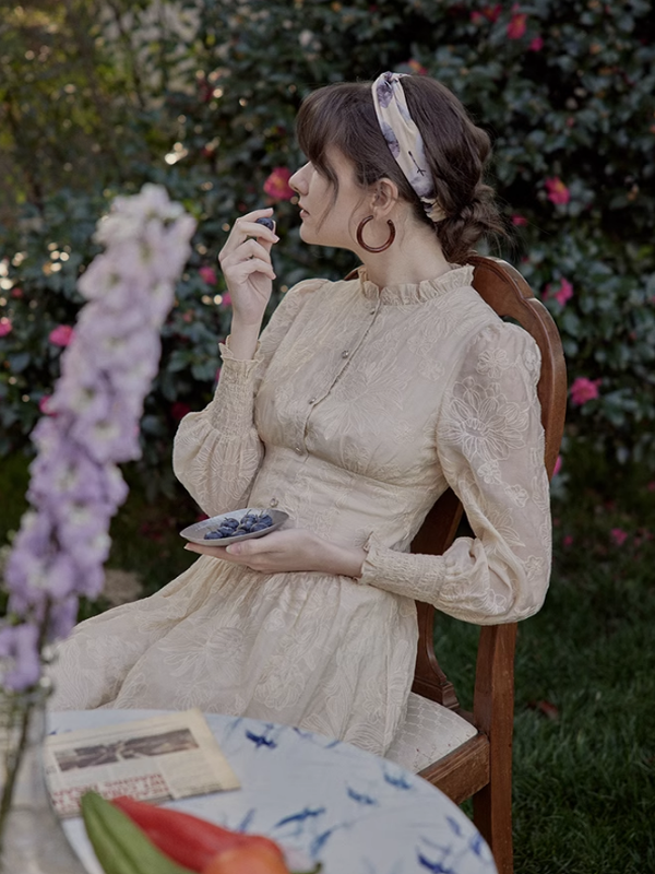 Sunset Romance Vintage Floral Dress