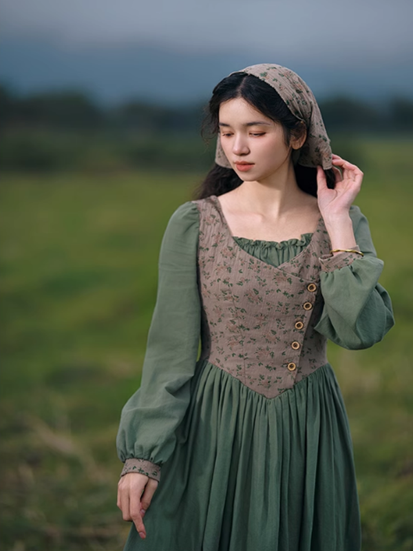 Meadow Whisper Floral Corset Dress
