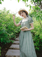 Enchanted Garden Check Dress with Frills