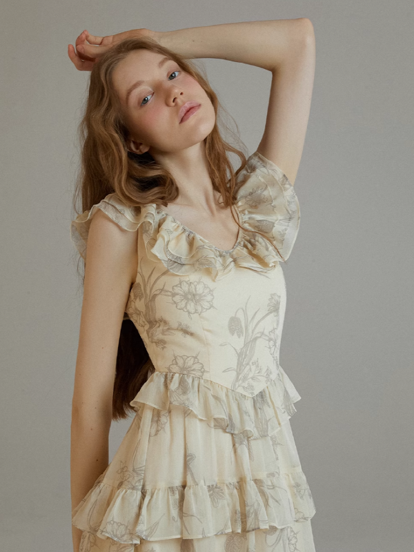 Sunlit Floral Whimsy Dress