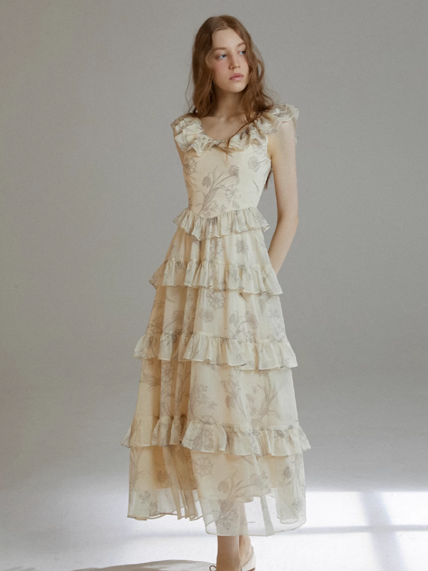 Sunlit Floral Whimsy Dress